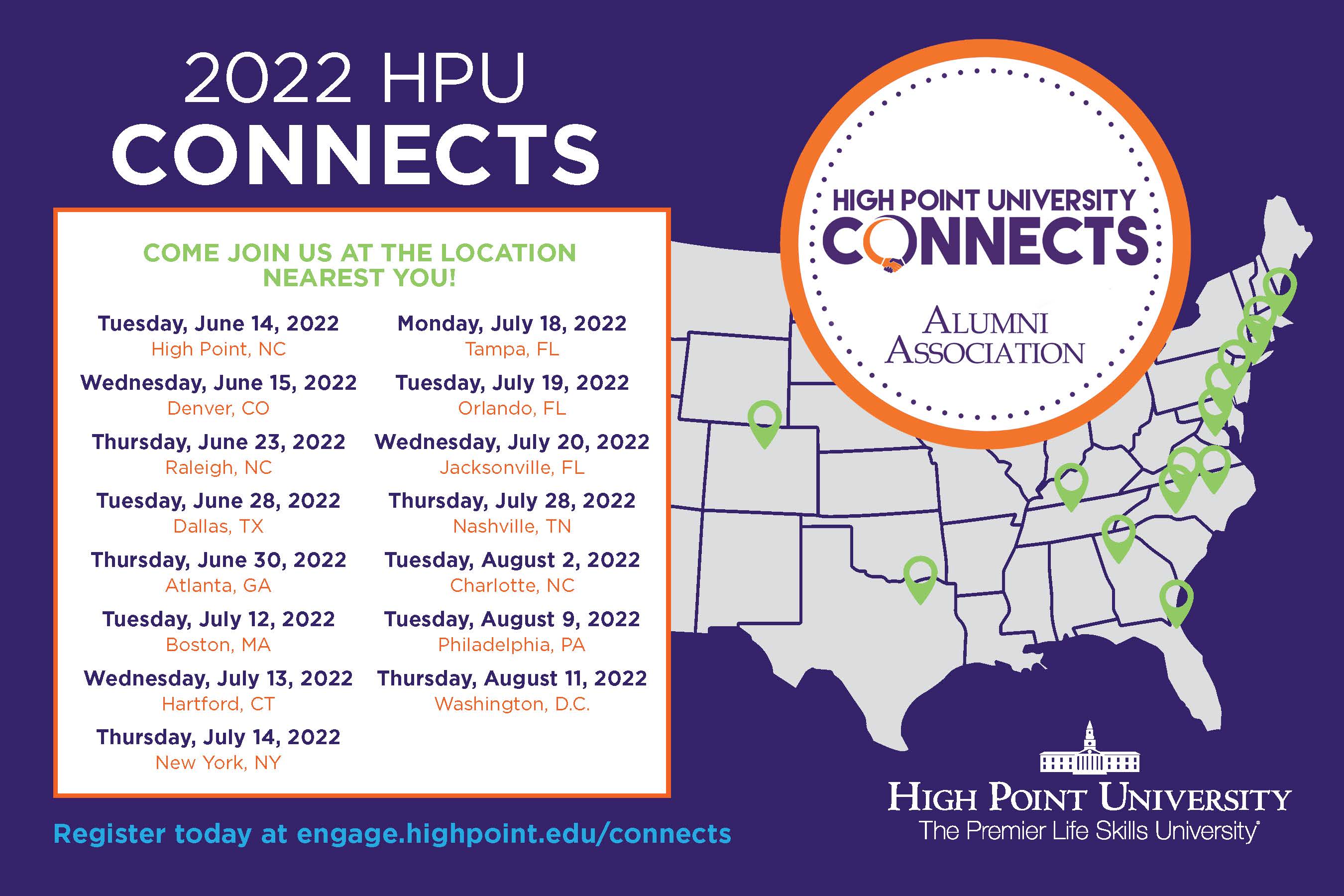 HPU Connects Summer Events High Point University